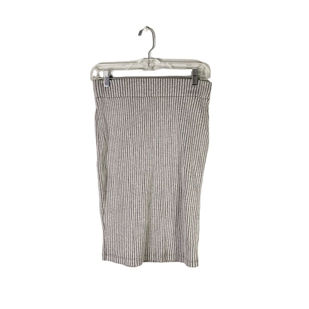 NWT Pixley Stitch Fix Abigail Ribbed Pencil Skirt Stretchy Grey Size Medium
